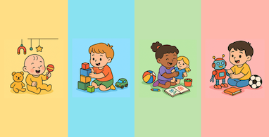 ✽ راهنمای انتخاب اسباب‌بازی مناسب برای سنین مختلف